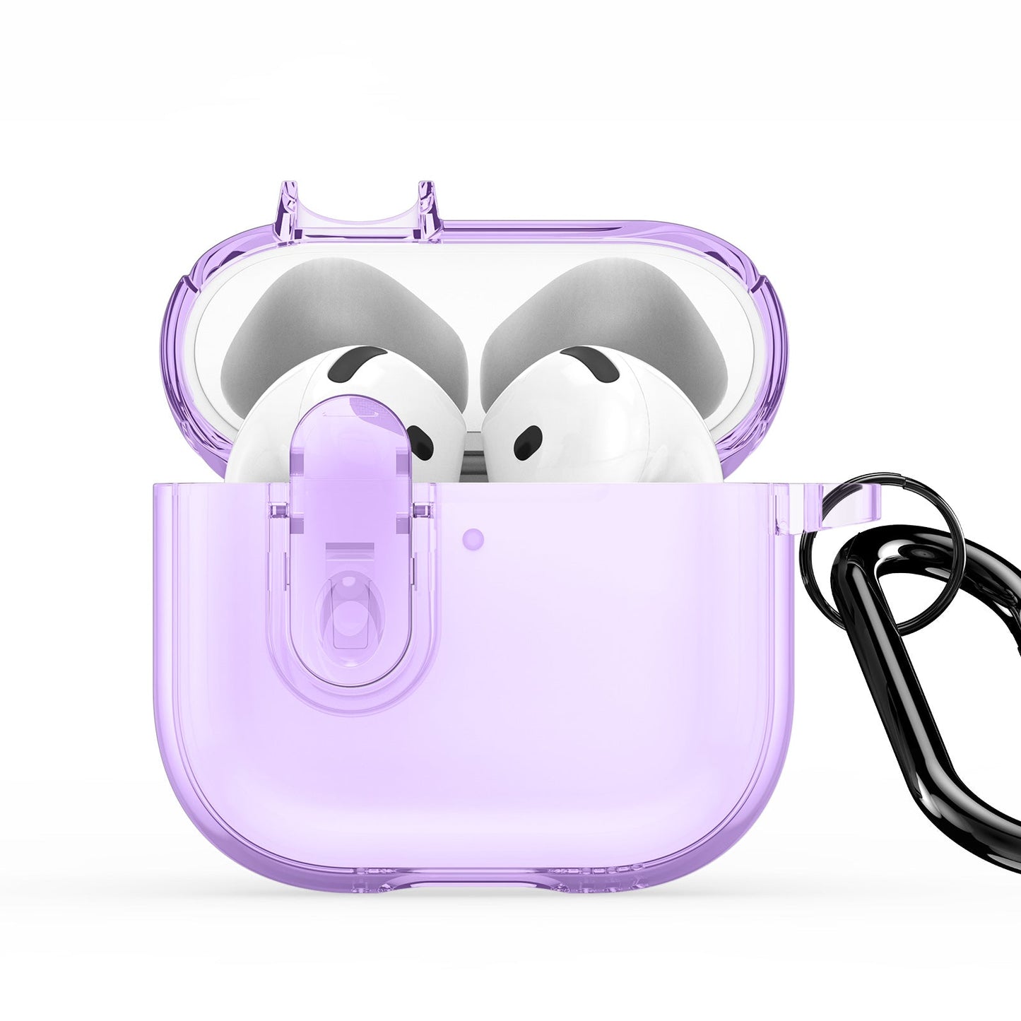 For AirPods 4 Earphone Case DUX DUCIS PECL Series PC+TPU Bluetooth Earphone Cover with Hook - Purple