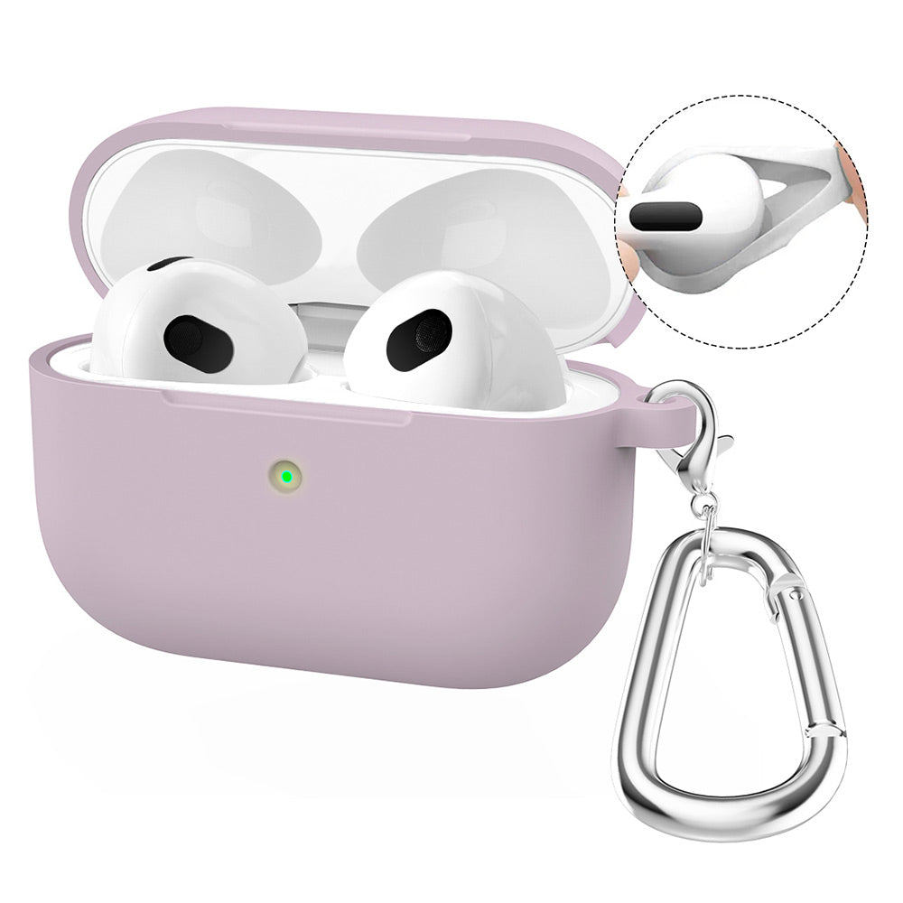 AirPods 4 (2024) ENKAY HAT PRINCE Silicone Case Bluetooth Earphone Protector Cover with Hook / Earbuds - Purple