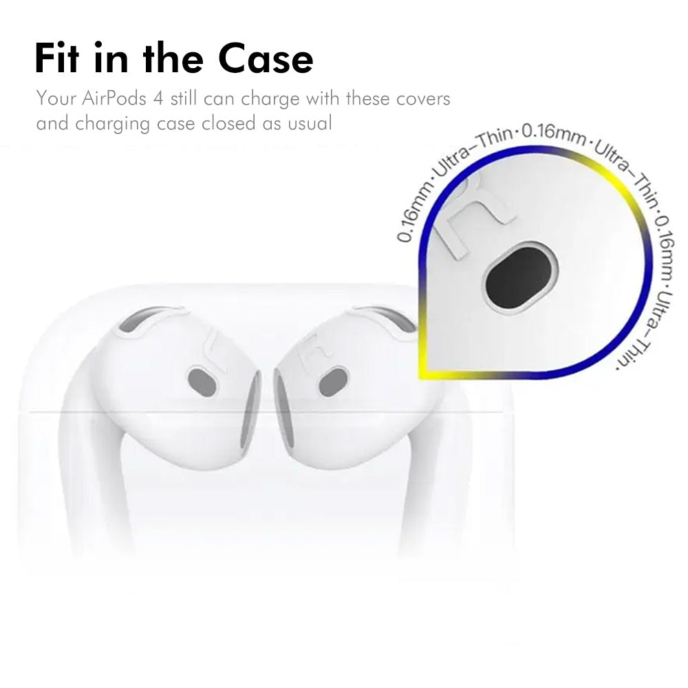AirPods 4 (2024) ENKAY HAT PRINCE Silicone Case Bluetooth Earphone Protector Cover with Hook / Earbuds - Purple