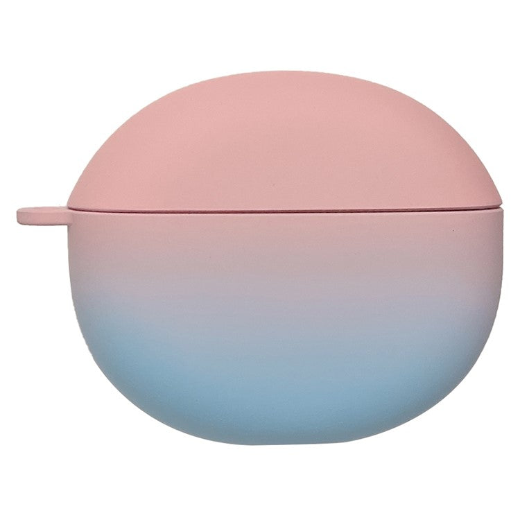 For Honor Earbuds X7 Matte Hard PC Case Gradient Design Anti-Drop TWS Earbuds Protective Cover with Buckle - Pink / Blue