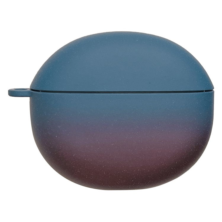 For Honor Earbuds X7 Matte Hard PC Case Gradient Design Anti-Drop TWS Earbuds Protective Cover with Buckle - Blue / Purple