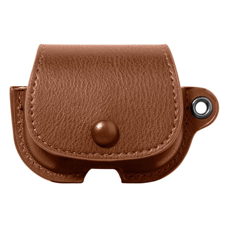 For Apple AirPods Pro 2 / AirPods Pro Charging Case Cover Backpack Style Leather+PC Earbuds Protective Case - Brown