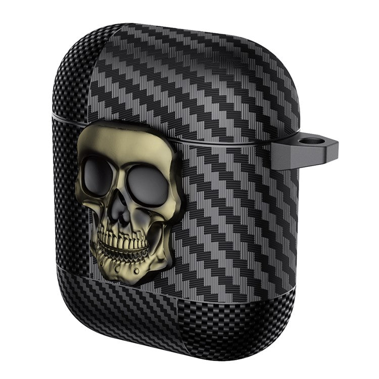 TPU + Metal Earphone Cover For Apple AirPods with Charging Case (2016) / (2019) / AirPods with Wireless Charging Case (2019) - Bronze