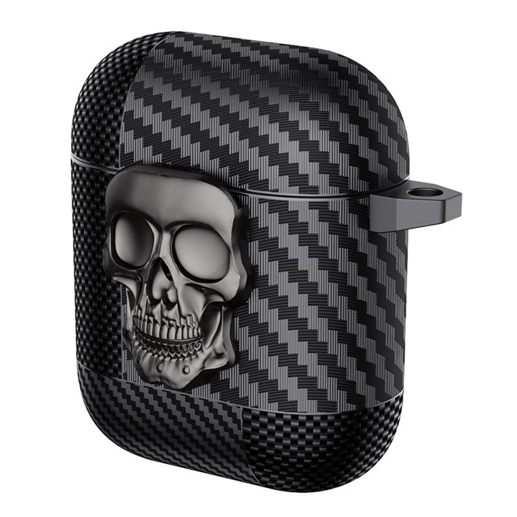 TPU + Metal Earphone Cover For Apple AirPods with Charging Case (2016) / (2019) / AirPods with Wireless Charging Case (2019) - Grey