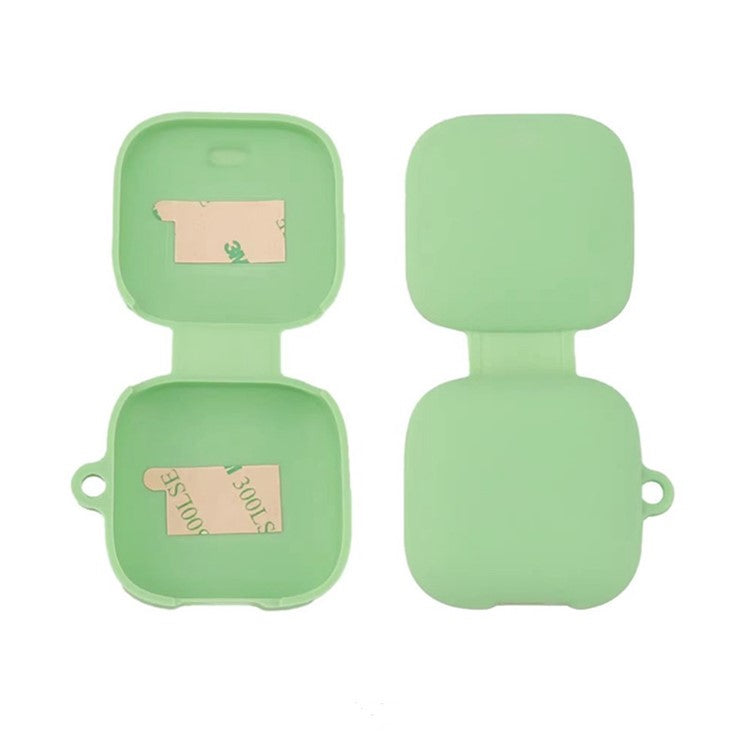 For Xiaomi Air 4 SE Earphone Case Bluetooth Earbud Silicone Cover with Anti-Lost Buckle - White