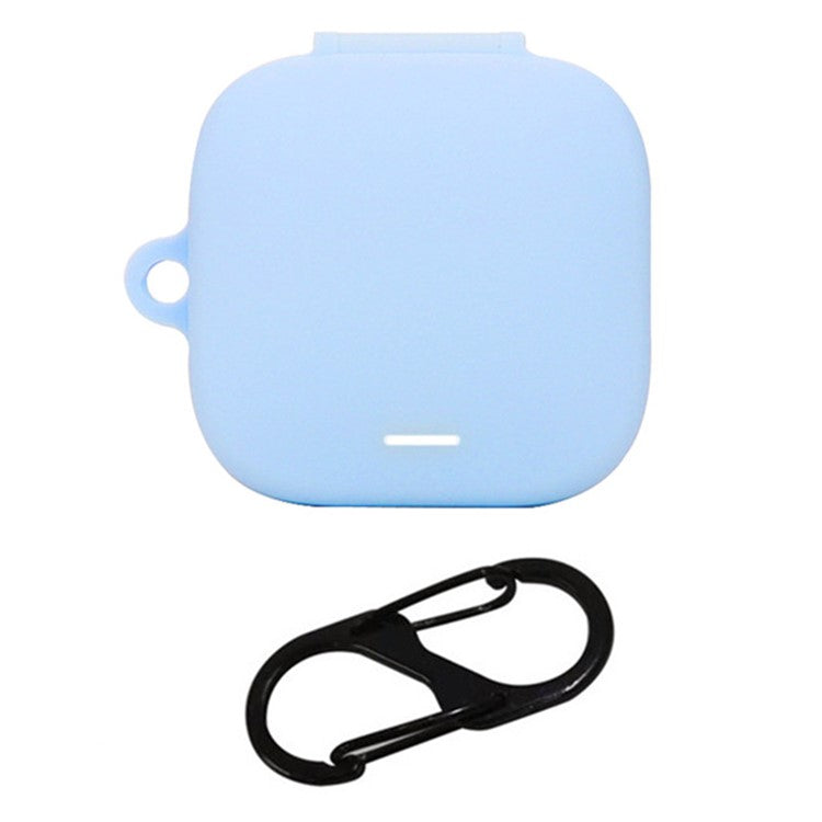 For Xiaomi Air 4 SE Earphone Case Bluetooth Earbud Silicone Cover with Anti-Lost Buckle - Sky Blue