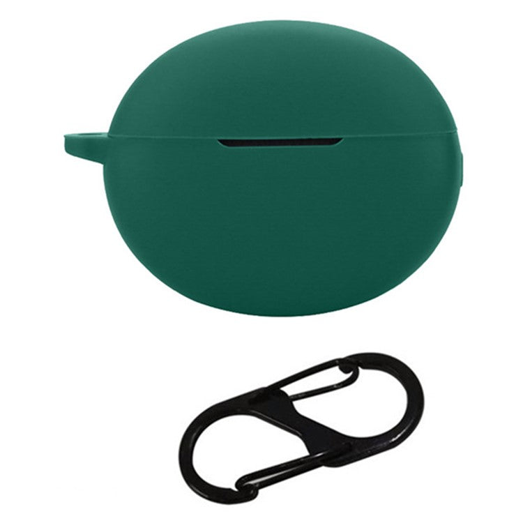 For OnePlus Buds Pro 3 Bluetooth Earphones Case Soft Silicone Cover with Anti-Lost Buckle - Grey