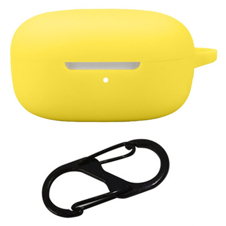 For Xiaomi Redmi Buds 6 Play Bluetooth Earphones Case Soft Silicone Cover with Anti-Lost Buckle - Yellow