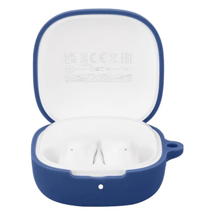 For Xiaomi Redmi Buds 6 Play Bluetooth Earphones Case Soft Silicone Cover with Anti-Lost Buckle - Baby Blue