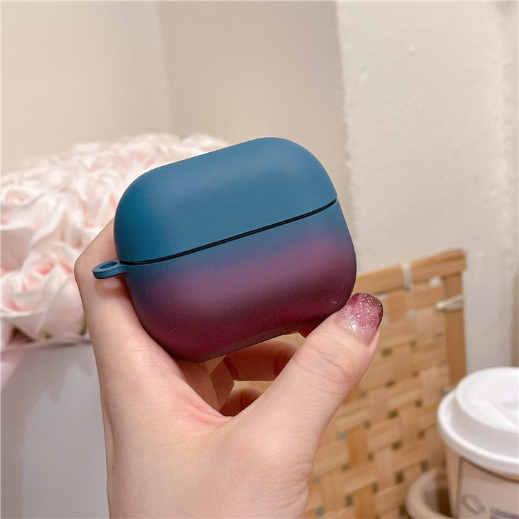 For Samsung Galaxy Buds3 Pro / Buds3 Case Gradient Color Hard PC Matte Earphone Cover - Blue+Purple