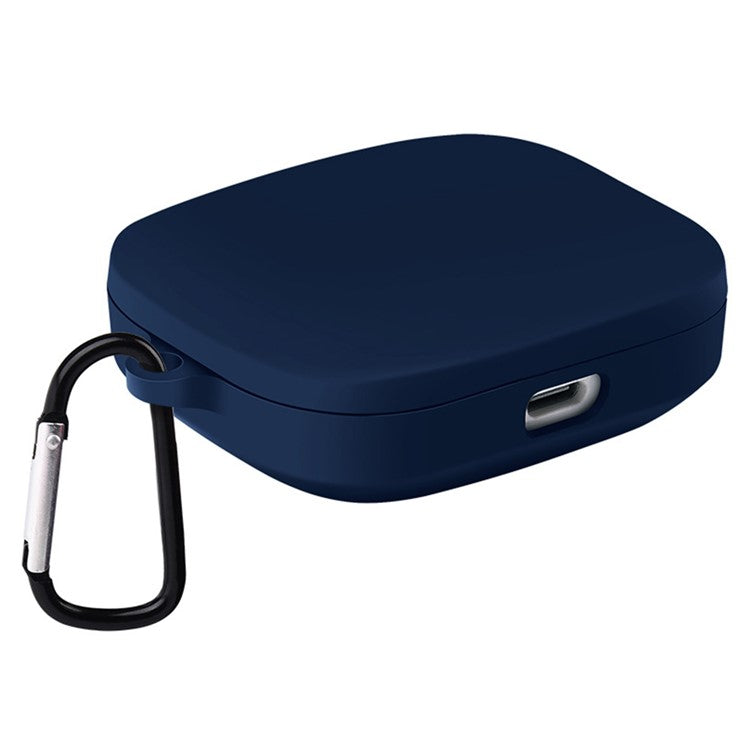 For Xiaomi Redmi Buds 6S / Buds 6 Active Case Wireless Earphone Silicone Protective Cover with Carabiner - Midnight Blue