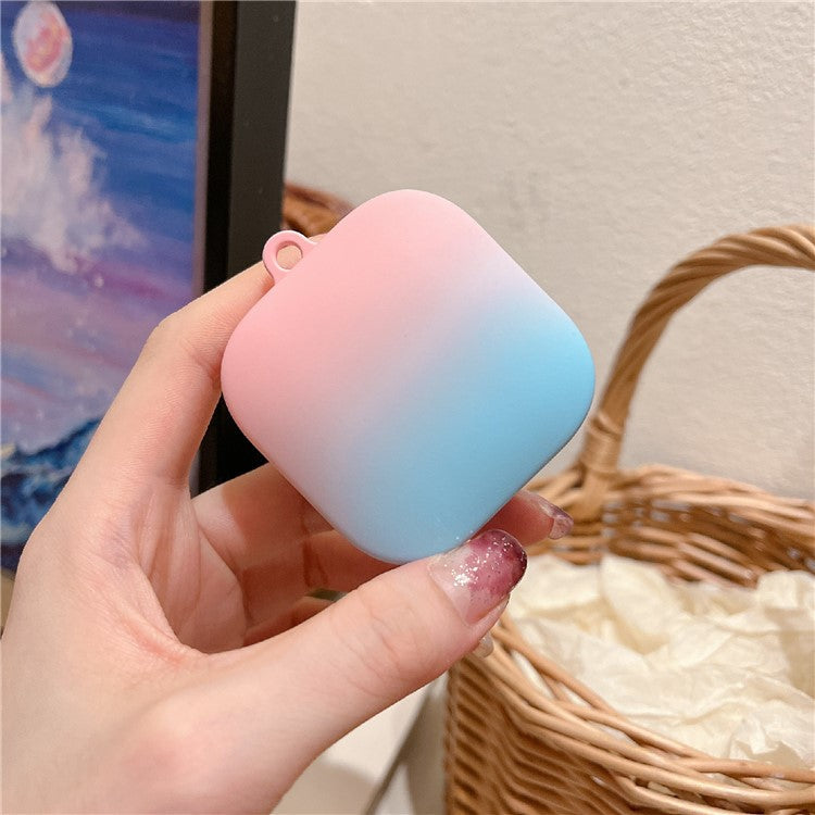 For Xiaomi Redmi Buds 6 Active Case Gradient Color Hard PC Matte Earphone Cover - Pink+Blue