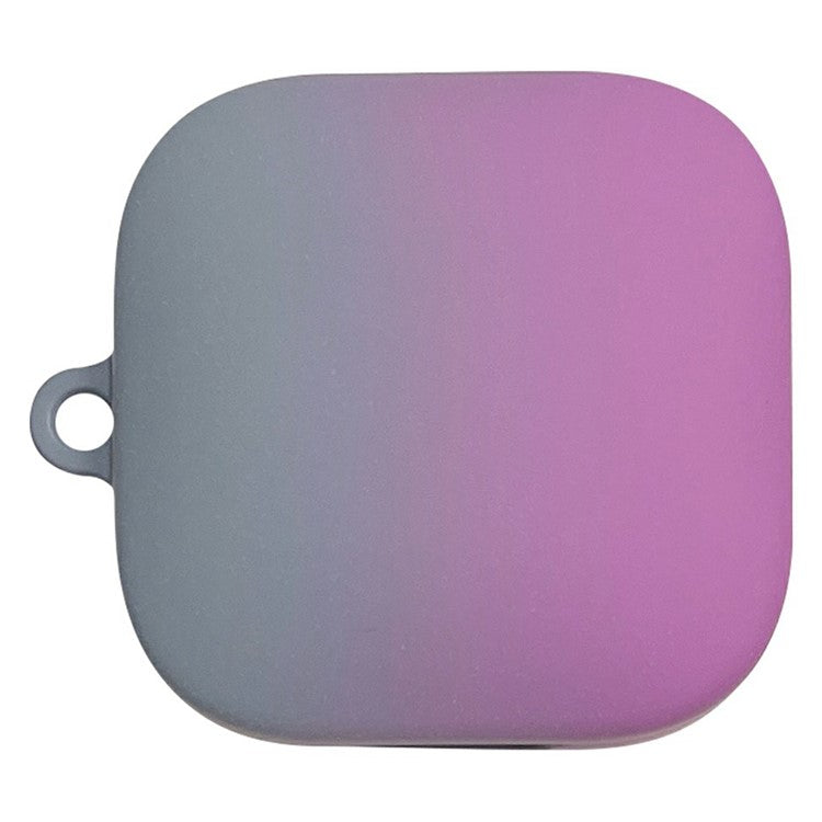 For Xiaomi Redmi Buds 6 Active Case Gradient Color Hard PC Matte Earphone Cover - Grey+Purple