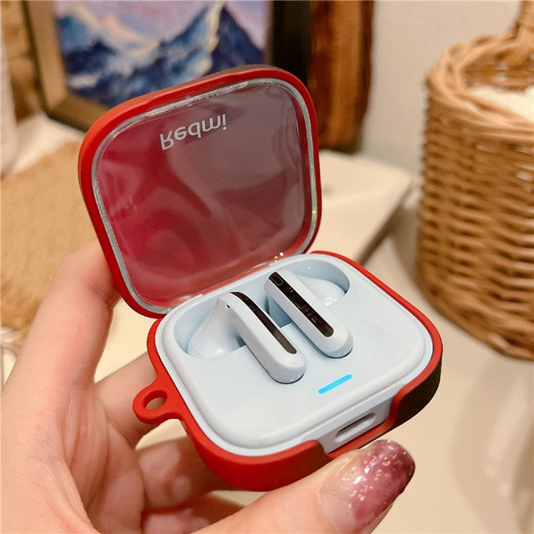 For Xiaomi Redmi Buds 6 Active Case Gradient Color Hard PC Matte Earphone Cover - Grey+Purple