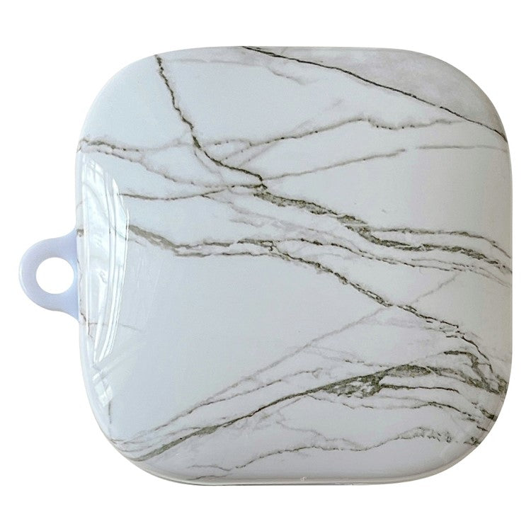 For Xiaomi Redmi Buds 6 Active Shockproof Case Marble Pattern Headset Hard PC Cover - White