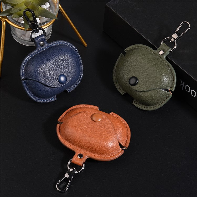 For Xiaomi Redmi Buds 6 Charging Case Cover Leather+PC Earbuds Protective Case - Brown