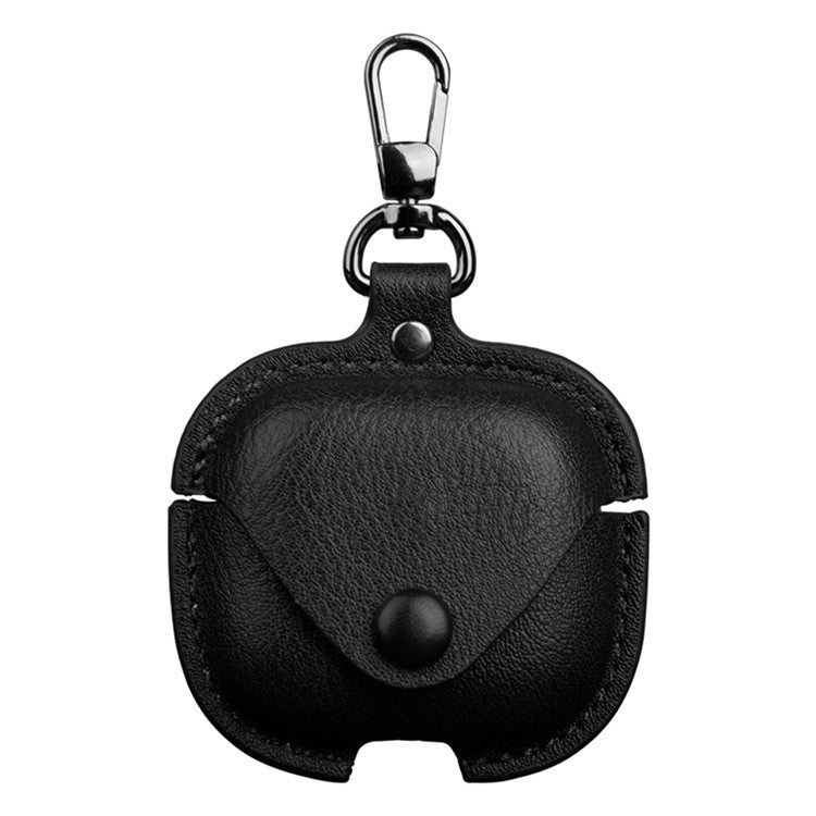 For Xiaomi Redmi Buds 6 Active Charging Case Cover Leather+PC Earbuds Protective Case - Black