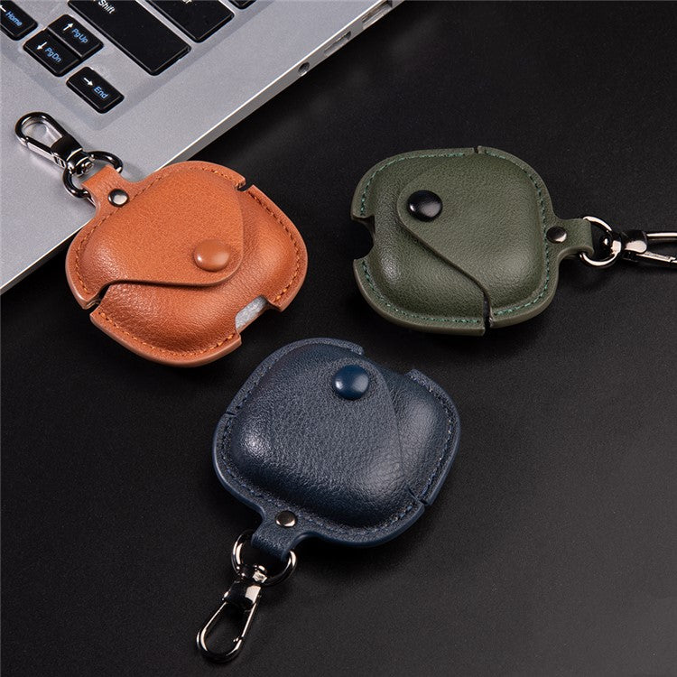 For Xiaomi Redmi Buds 6 Active Charging Case Cover Leather+PC Earbuds Protective Case - Green
