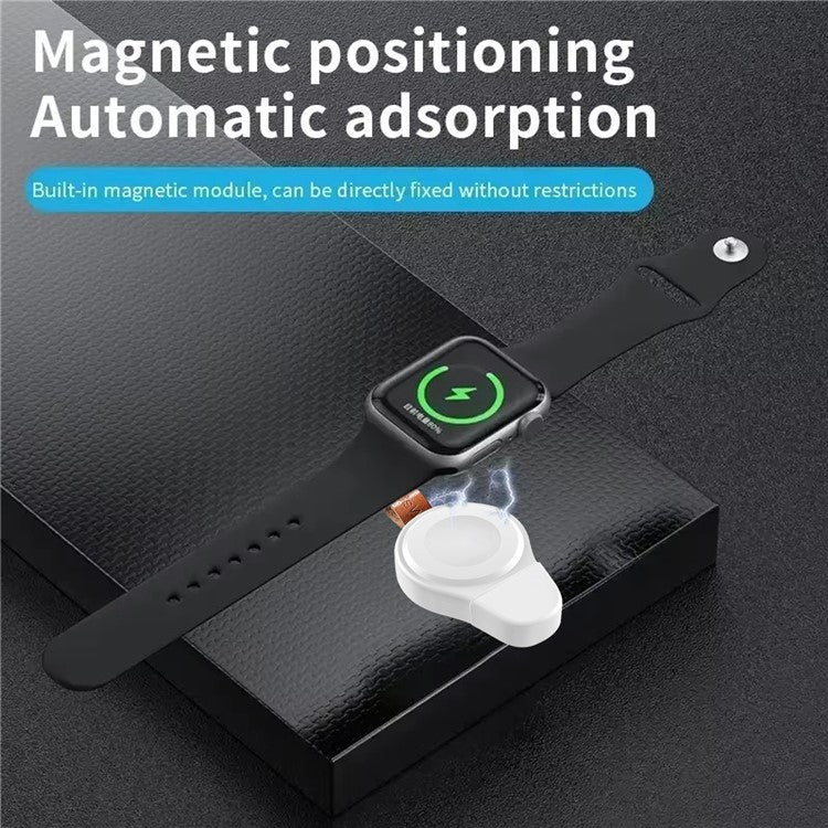 A01 For Apple Watch USB Wireless Charger Magnetic Charging Dock - White