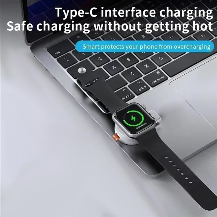 A01 For Apple Watch USB Wireless Charger Magnetic Charging Dock - White