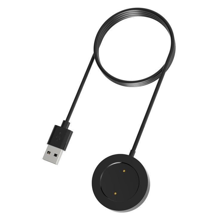 1m USB Cable Charger Smart Watch Charging Dock Cradle for Xiaomi Haylou RS3 LS04 - Black