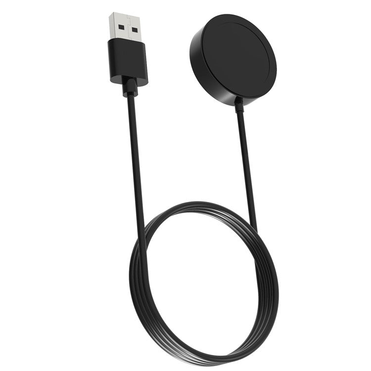 1m USB Cable Charger Smart Watch Charging Dock Cradle for Xiaomi Haylou RS3 LS04 - Black