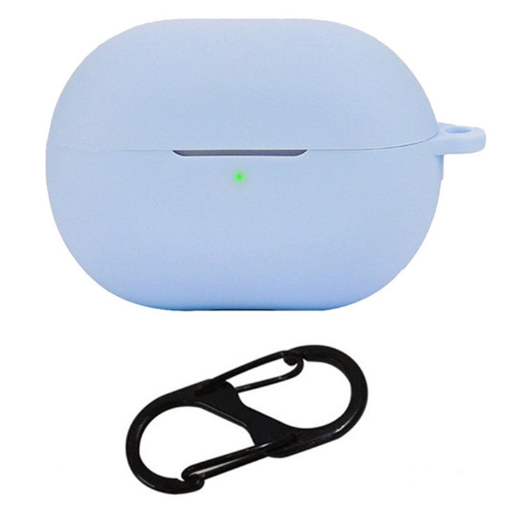 For Huawei Freebuds Pro 4 Case with Anti Lost Buckle Bluetooth Earbuds Silicone Protective Cover - Sky Blue