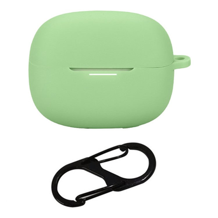 For Xiaomi Redmi Buds 6 Pro Case with Anti Lost Buckle Bluetooth Earbuds Silicone Protective Cover - Matcha Green