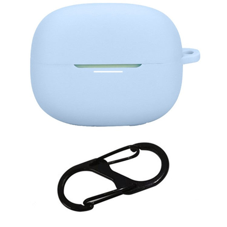 For Xiaomi Redmi Buds 6 Pro Case with Anti Lost Buckle Bluetooth Earbuds Silicone Protective Cover - Sky Blue