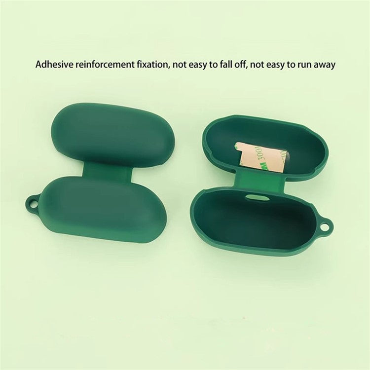 For JBL Endurance Race 2 Case with Anti Lost Buckle Bluetooth Earbuds Silicone Protective Cover - Blackish Green