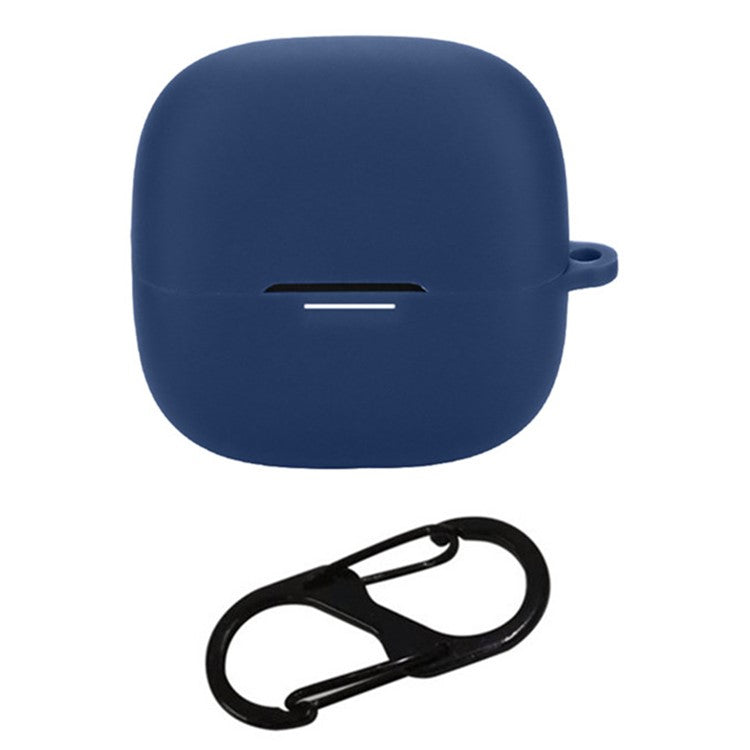 For Xiaomi Redmi Buds 6 Pro Gaming Edition Case with Anti Lost Buckle Bluetooth Earbuds Silicone Protective Cover - Dark Blue