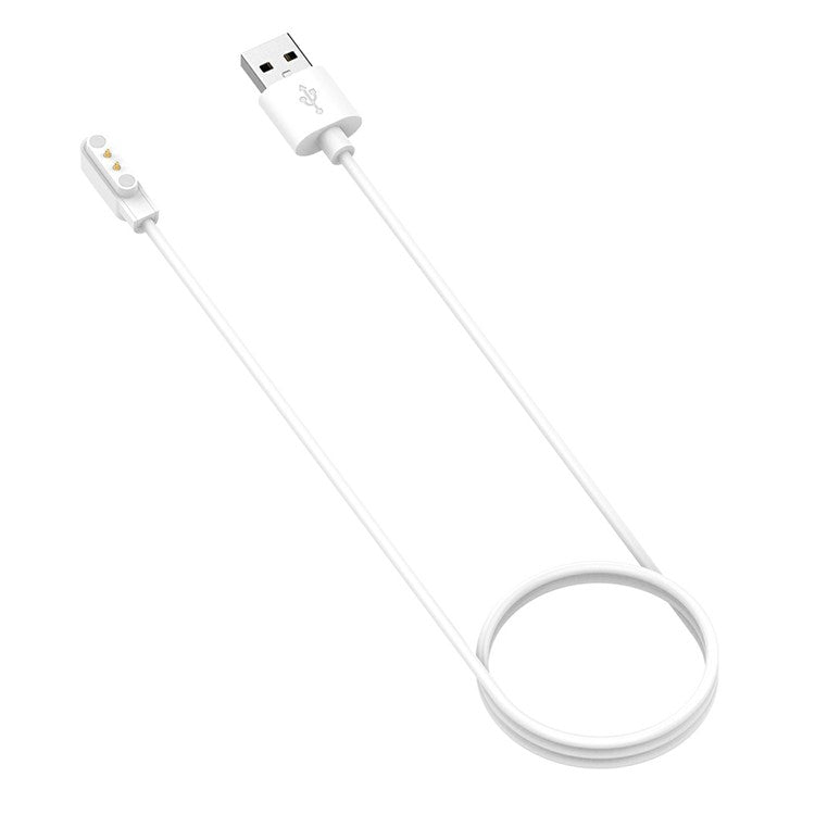 1.2m Universal Smart Watch Charging Cable Portable Magnetic Charge Cable for Oppo Watch Free/TicWatch GTH - White