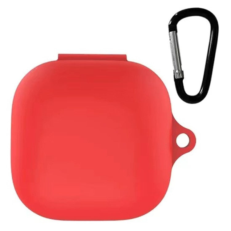 Full Protective Silicone Shockproof Portable Cover with Keychain for Beats Fit Pro - Red