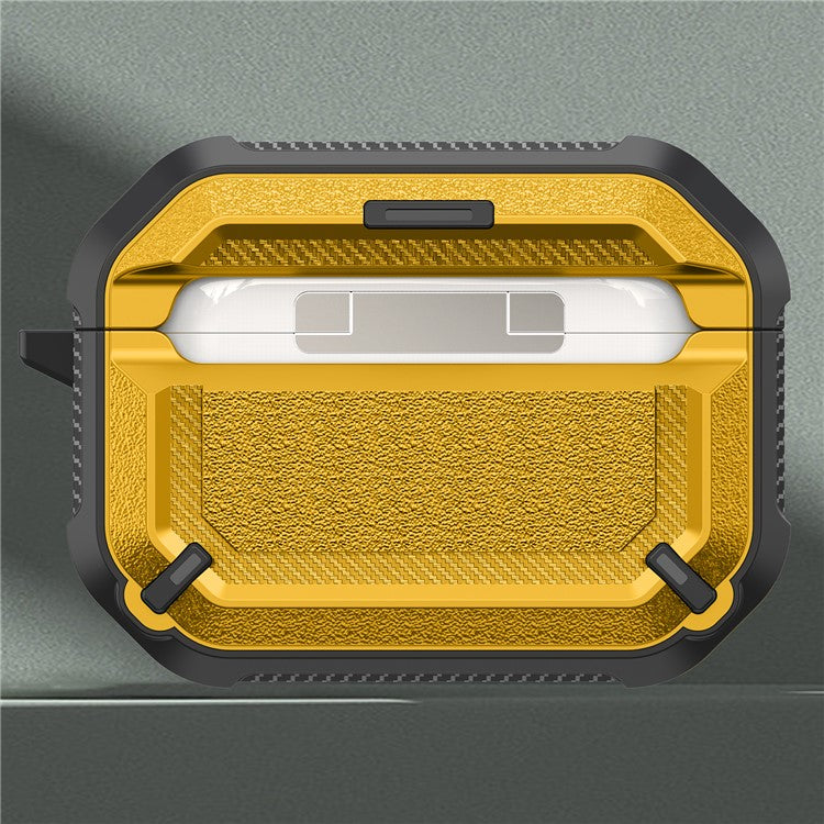 Portable Shockproof Anti-drop TPU+PC 2-in-1 Earphone Earbuds Case Cover with Lock/Buckle for Apple AirPods Pro - Type 10