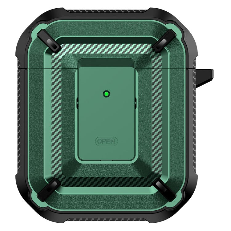 Anti-fall TPU+PC 2-in-1 Earphone Protective Case Cover with Lock/Buckle for Apple AirPods with Charging Case (2016)/(2019) / AirPods with Wireless Charging Case (2019) - Type 3