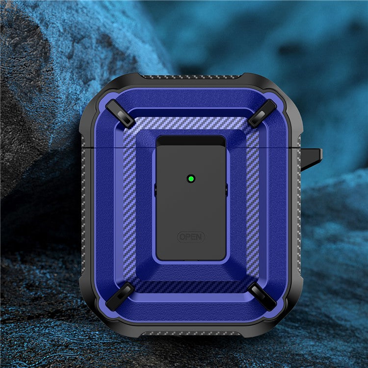 Anti-fall TPU+PC 2-in-1 Earphone Protective Case Cover with Lock/Buckle for Apple AirPods with Charging Case (2016)/(2019) / AirPods with Wireless Charging Case (2019) - Type 4
