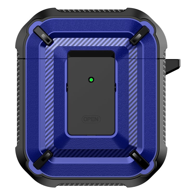Anti-fall TPU+PC 2-in-1 Earphone Protective Case Cover with Lock/Buckle for Apple AirPods with Charging Case (2016)/(2019) / AirPods with Wireless Charging Case (2019) - Type 7