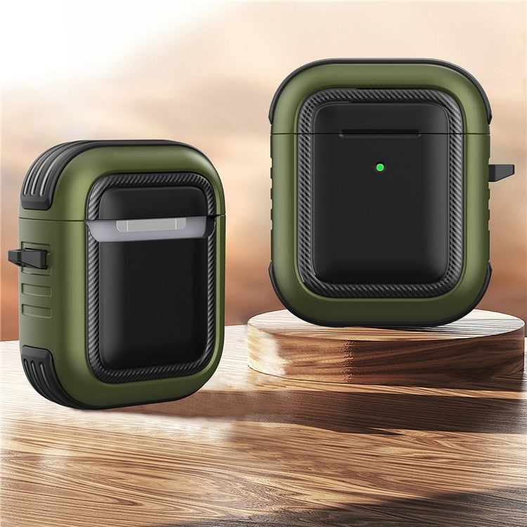 Fashion TPU+PC Anti-drop Dust-proof Wireless Earphone Case Protective Cover for Apple AirPods with Charging Case (2016)/(2019) / AirPods with Wireless Charging Case (2019) - Style 7