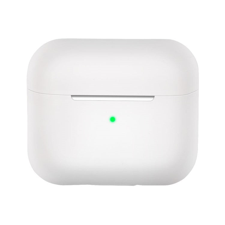 For AirPods 3 Solid Color Bluetooth Earphone Silicone Protective Case Cover - White