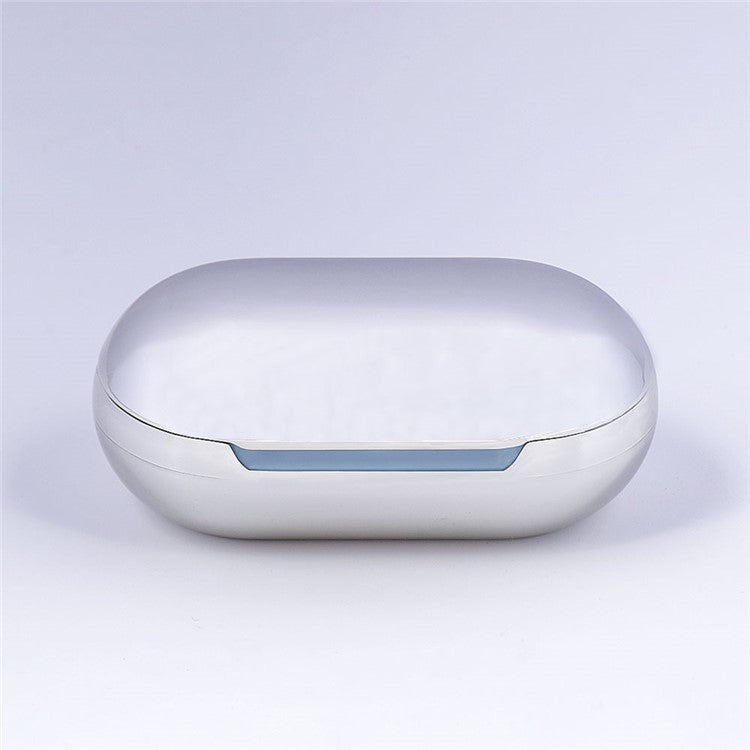 For Samsung Galaxy Buds Electroplating Hard PC Earphone Case Charging Box Protective Cover - Silver