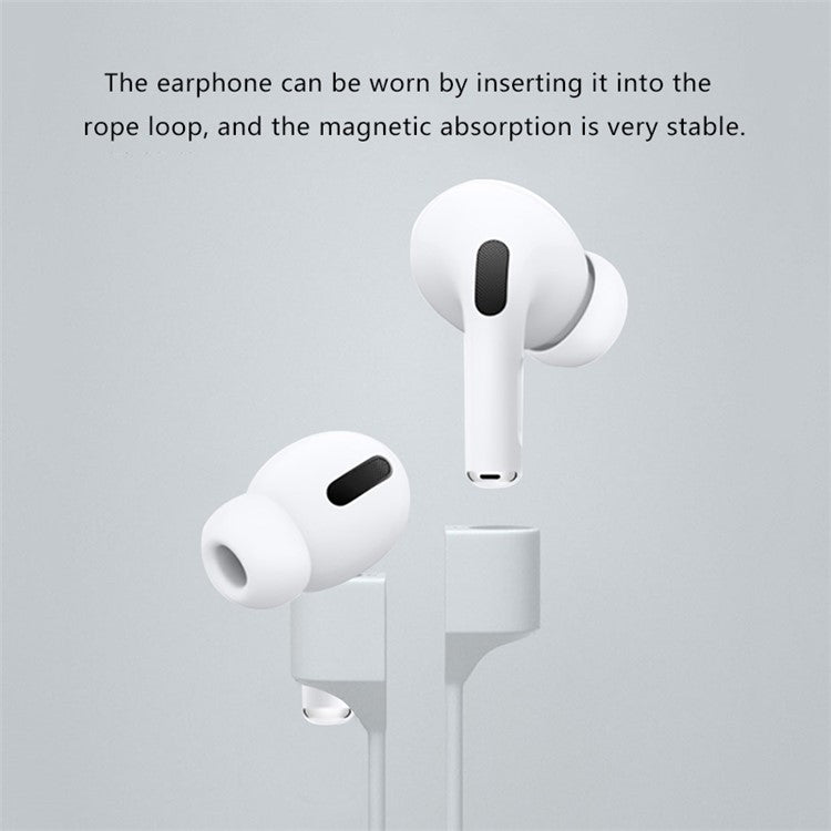 For Apple AirPods Pro 3-in-1 Silicone Protective Case + Anti-Lost Magnetic-Absorbed Strap + Carabiner Protection Set - Red