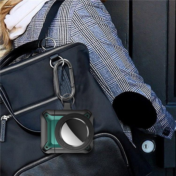 For Apple AirPods with Charging Case (2016)/(2019) / AirPods with Wireless Charging Case (2019) + for AirTag 2-in-1 Anti-drop Protective Cover Case - Green