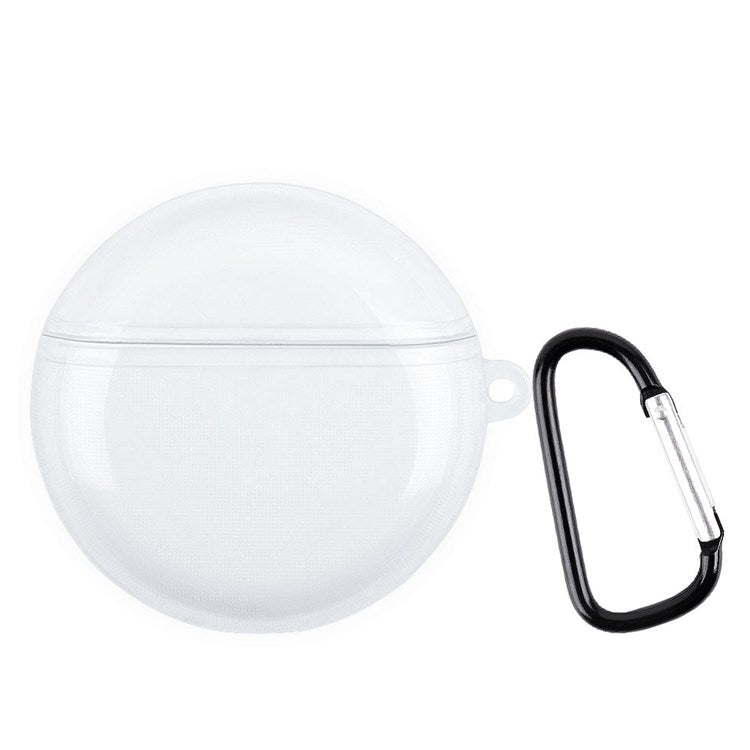 For Huawei FreeBuds 3 Earphone Charging Box TPU Case Transparent Protective Cover with Buckle