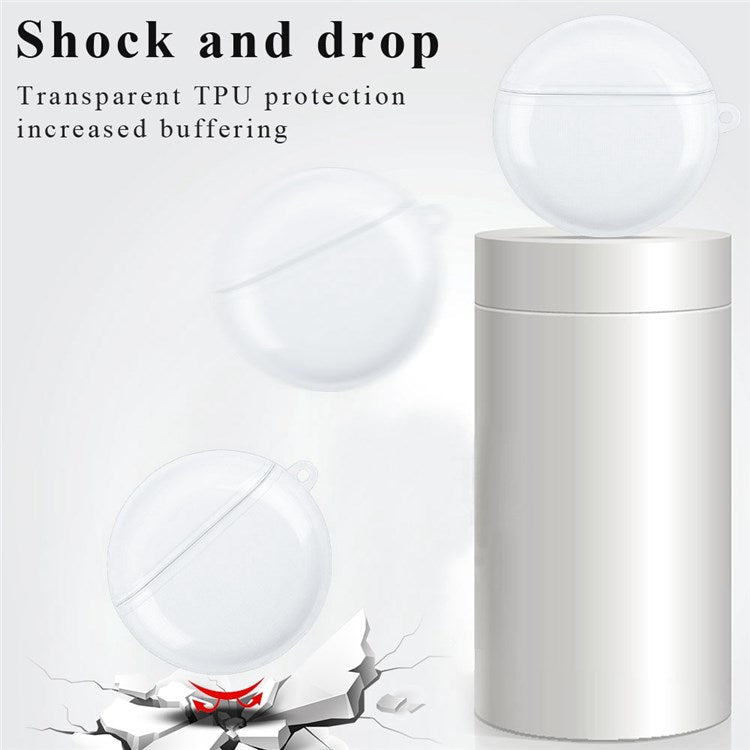 For Huawei FreeBuds 3 Earphone Charging Box TPU Case Transparent Protective Cover with Buckle