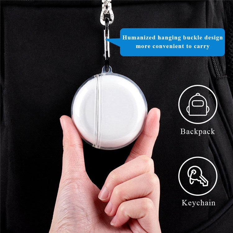 For Huawei FreeBuds 3 Earphone Charging Box TPU Case Transparent Protective Cover with Buckle