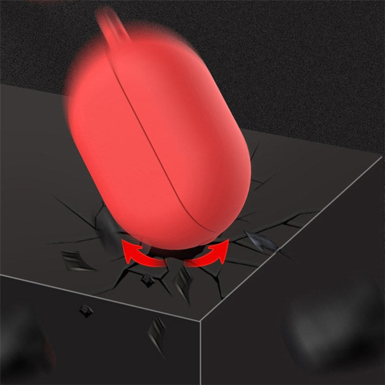 3Pcs/Set For Huawei Freebuds Pro Case Set Earbuds Soft Silicone Protective Kit with Neck Strap/Carabiner - Army Green