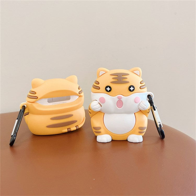 For Apple AirPods Pro Bluetooth Earbuds Case Cartoon Tiger Soft Silicone Protective Cover