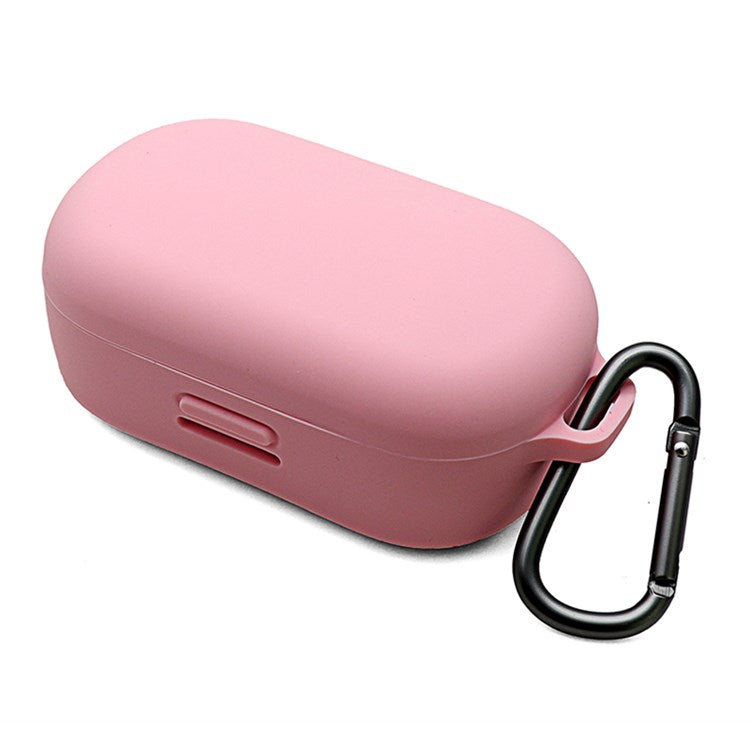 For Bose QuietComfort Earbuds Silicone Cover Bluetooth TWS Earphone Protective Sleeve Case with Anti-lost Buckle - Pink