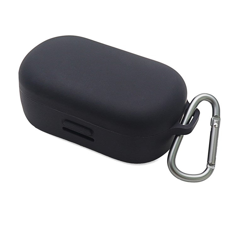 For Bose QuietComfort Earbuds Silicone Cover Bluetooth TWS Earphone Protective Sleeve Case with Anti-lost Buckle - Black