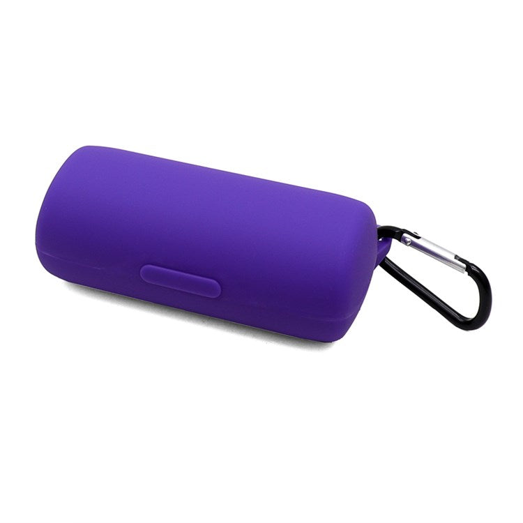 For Bose SoundSport Free TWS Bluetooth Earphone Silicone Case Anti-drop Protective Cover with Anti-lost Buckle - Purple